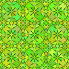 Abstract vector background Heart and flower seamless texture