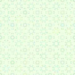 Abstract vector background Green line ornament Seamless texture