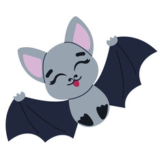 Cute cartoon bat, Halloween, for decorating postcards and stickers. Halloween Design, Halloween Mood