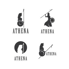 Silhouette of athena - obrazy, fototapety, plakaty