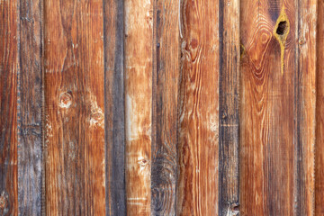 Naklejka premium Wooden background.The texture of natural wooden boards, darkened by time.