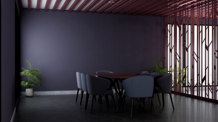 modern office meeting room for company wall logo mockup