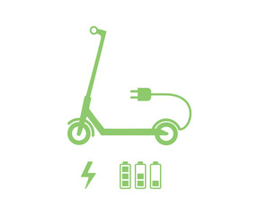 Electric scooter vector illustration. Ecological modern vehicle.