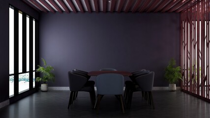 modern office meeting room for company wall logo mockup