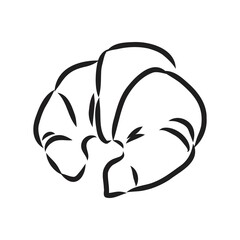 Croissant Doodle, a hand drawn vector doodle illustration of a Croissant.