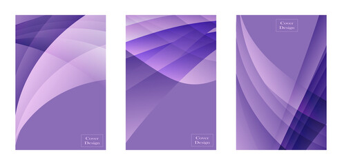 Set of purple cover background