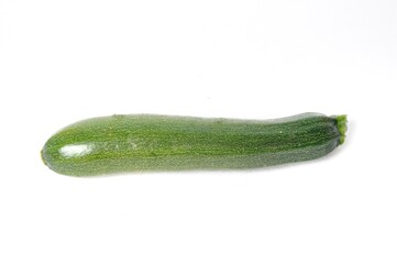 Zucchini in bloom on a white background