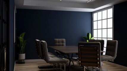 modern office meeting room for company logo mockup