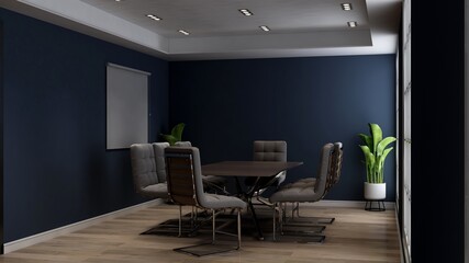 modern office meeting room for company logo mockup