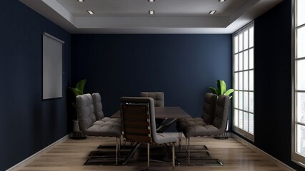 modern office meeting room for company logo mockup