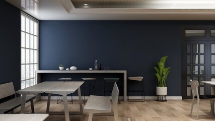 minimalist coffee shop bar for logo mockup