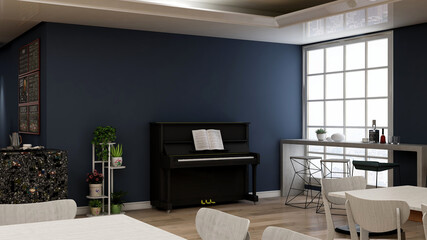 minimalist restaurant or coffee shop for company logo mockup