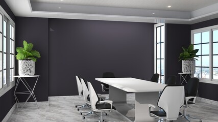 modern office meeting room for company logo mockup