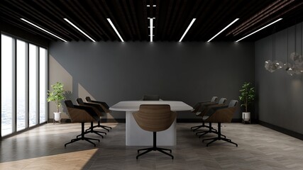 modern office meeting room for company logo mockup