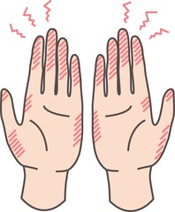 手荒れ しもやけ のイラスト