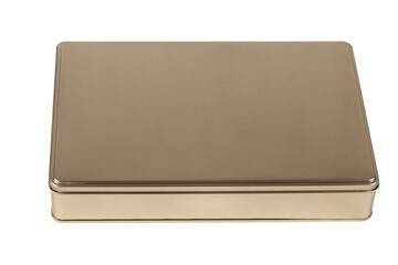 Gilded metal rectangular box. 