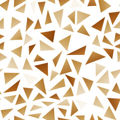Polygonal brown mosaic background. Abstract low poly vector illustration. Triangular seamless pattern. Template geometric business design with triangle for poster, banner, card, flyer, fabric, textile