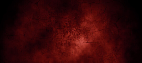 Dark Red horror scary background. Dark grunge red texture concrete