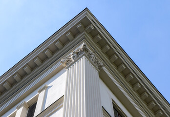 facade of an building with columns