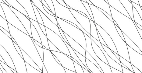 Hand drawn lines. Abstract pattern wave simple seamless, smooth pattern, web design, greeting card, textile, Technology background, Eps 10 vector illustration