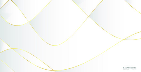 Abstract background with gold waves. Luxury paper cut background, golden pattern, halftone gradients, cover template, geometric shapes, modern minimal banner. 3d Vector illustration.