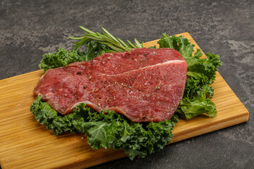 Raw beef steak for grill