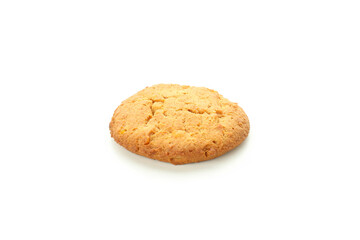 Tasty pumpkin cookie isolated on white background