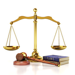 scales of justice and law