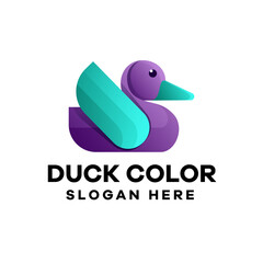 Duck Gradient Logo Design