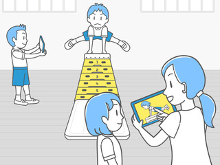 ICTを活用した体育の授業の例