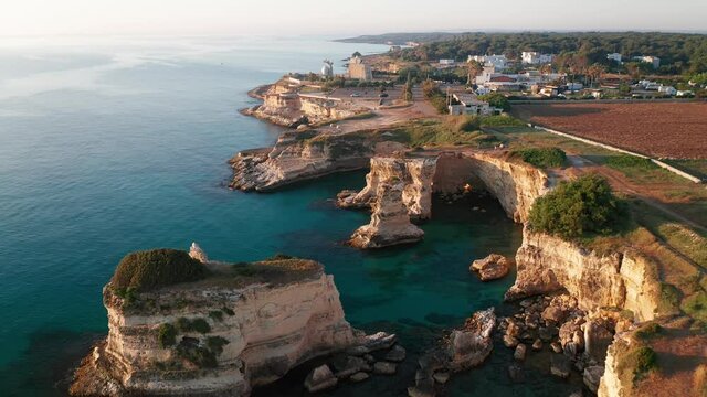 Aerial view of Torre Sant Andrea, Puglia, Italy