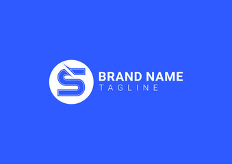 S professional letter logo and icon design template