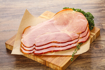 Tasty pork ham snack appetizer