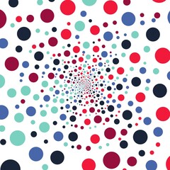 A background with place for your content. Black hole colorful. Abstract dot background. Circle geometric, circles background. Circles Hipster.  Abstract Psychedelic. Endless round tunnel.