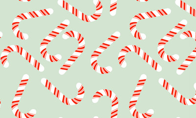 Christmas canes seamless pattern, candy cane, sweets, dessert, holidays, wrapping paper, new year, cover.