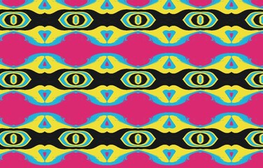 Colorful pattern for textile, tiles and backgrounds. Tribal colorful geometric pattern.Ikat Pattern. Abstract background for textile design, wallpaper, surface textures, wrapping paper.