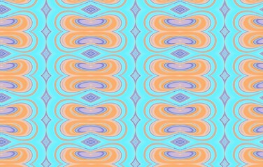  Colorful ornament for textile, design and backgrounds. Abstract striped color textured geometric background.Ikat Pattern. Abstract background for textile design, wallpaper, surface textures, wrapping