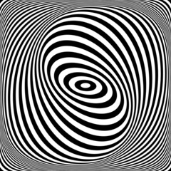 Illusion of swirl spiral vortex movement in op art pattern.