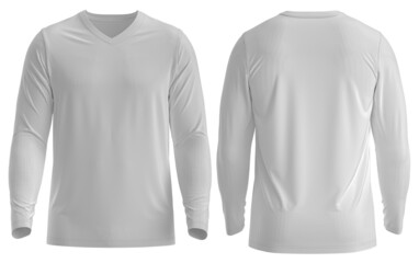 Long-sleeves v-neck t-shirt mockup, 3d illustration, 3d rendering, activewear, V neck, Tshirt