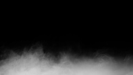 Fototapeta na wymiar White smoke or fog isolated on black background.