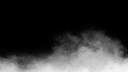 White smoke or fog isolated on black background. © ธนพล สินสร้าง