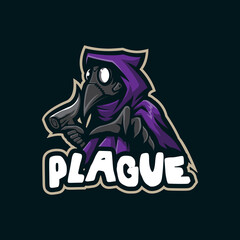Plague mascot logo design vector with modern illustration concept style for badge, emblem and t shirt printing. Plague illustration.