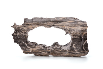 Gray black marble isolated on white background with clipping path.