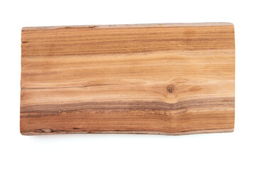 Rectangle shape wood isolated on white background with clipping path,top view, flat lay.