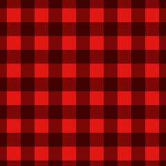 Seamless pattern red buffalo plaid vector illustration
