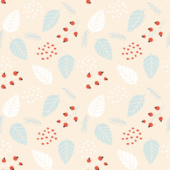 Seamless pattern with Christmas and New Year's Elements. Vector background