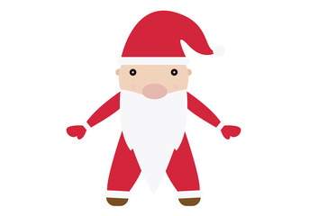 Muñeco de papa noel en fondo blanco.