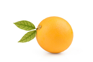 Orange fruit isolated on white background with clipping path.