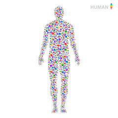 Human connections, cosmetology petids, genetics vector illustration