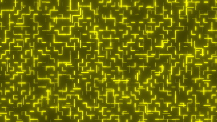 グリッド ワイヤーフレーム 迷路 金網 黄 [別Verあり]